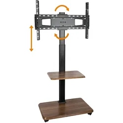 myWall my Wall TV Stand Height-adjustable And Swivelling 3277 81196cm Swivels 70 up to 40 Kg 6-position (45 kg, 32" - 75"), TV Ständer, Braun