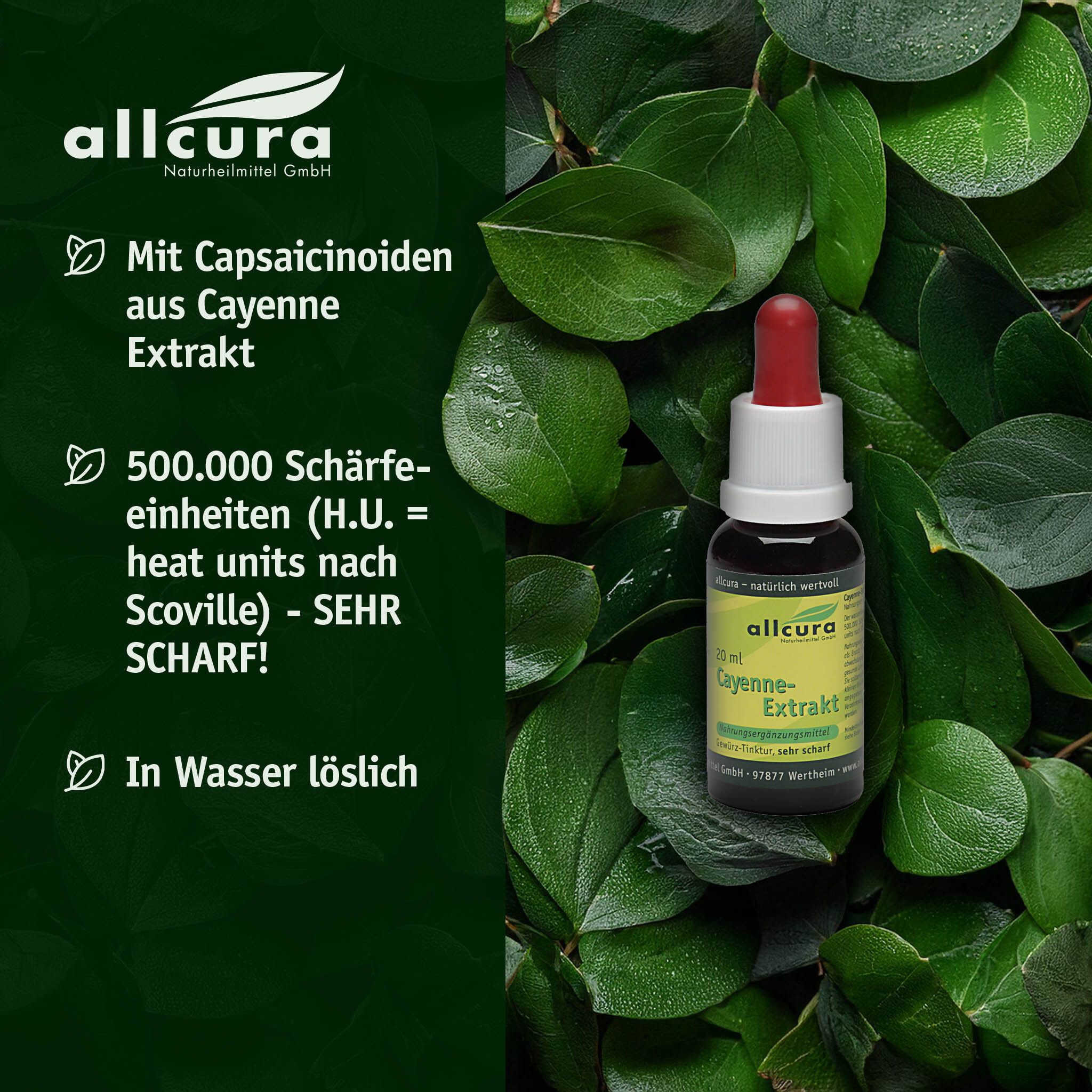 allcura Cayenne Extrakt sehr scharf 20 ml Flüssigkeit