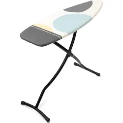 Brabantia Bügelbrett Gr. D spring bubbles schwarz mit Ablage für heißes Bügeleisen