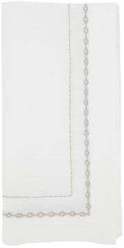Saro Lifestyle Luxurious Links Embroidered Chain-link Napkin (Set of 4)