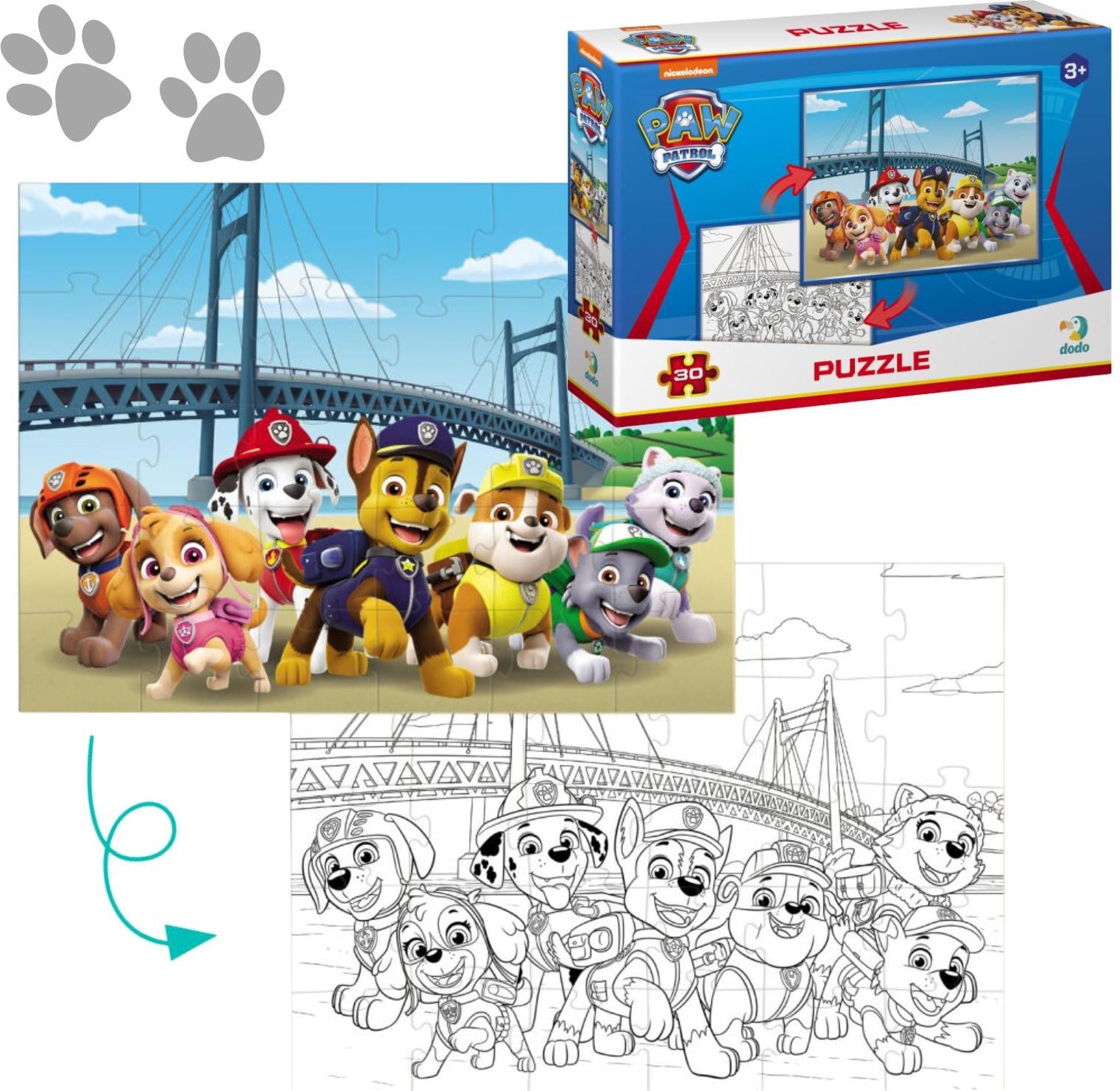 DoDo Paw Patrol 2-in-1 Puzzel en Kleurboek Set