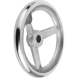 HANDRAD DIN950, D1=125 PASSBOHRUNG D2=14H7, ALUMINIUM, OHNE GRIFF