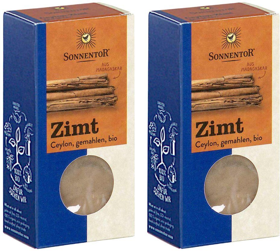 SONNENTOR Zimt Ceylon gemahlen Bio 2x40g