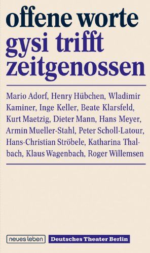 Gregor Gysi - Offene Worte: Gysi trifft Zeitgenossen - Preis vom 09.10.2026 07:28:09 h