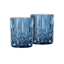 Nachtmann Whiskygläser 2er Set Noblesse , blau , Glas , Maße (cm): H: 10,2  Ø: 8.2