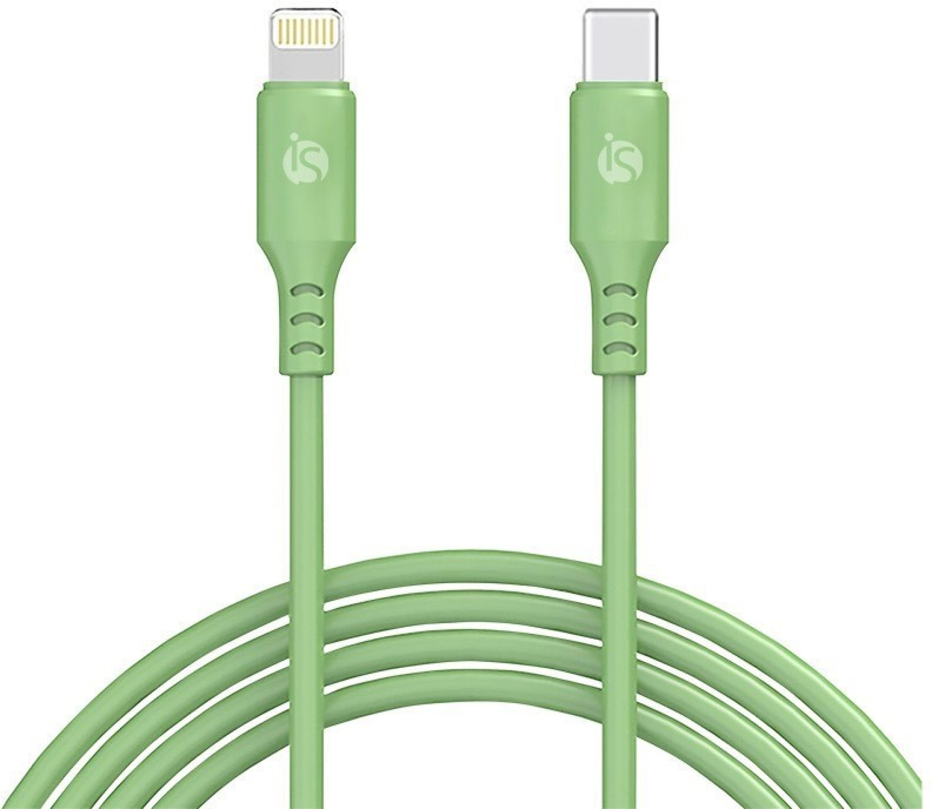 iS Cabo Silicone Líquido USB-C - Lightning 1 m - Verde