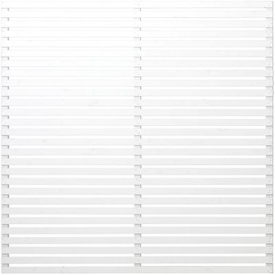 Sichtschutzelement PLUS "Tokyo", weiß, H:180cm L:180cm, Massivholz, Stahl, Zaunelemente, Höhe: 180 cm, Gesamtlänge: 5,76 bis 13,32 m, zum Einbetonieren
