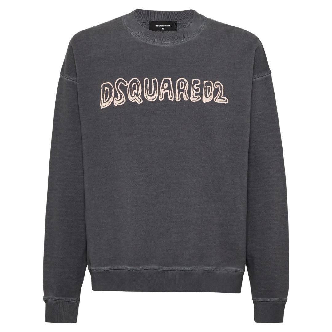 Dsquared2 Best Fade Logo Anthrazitgraues Sweatshirt