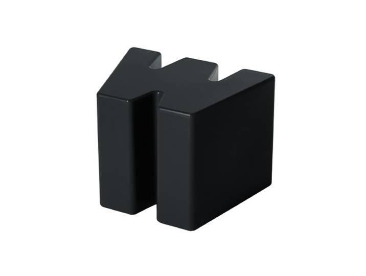 SLIDE tabouret bas DOUBLE U (Noir - Polyéthylène)