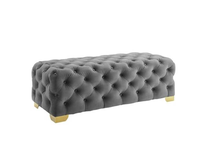 RUNZE765Z Dekorativ Eingangsbank, rustikale Stoff-Schlafzimmersitzbank(Grigio,80 * 45 * 40cm)
