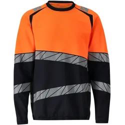 Warnschutz-Sweatshirt "Accelerate Safe" - XL - marine/leuchtorange