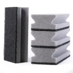 Vliesschwamm Rezi Topfreiniger XL grau-schwarz 10er Pack 15 x 7 x 4 cm, Reinigungsschwamm, vielseitig einsetzbar