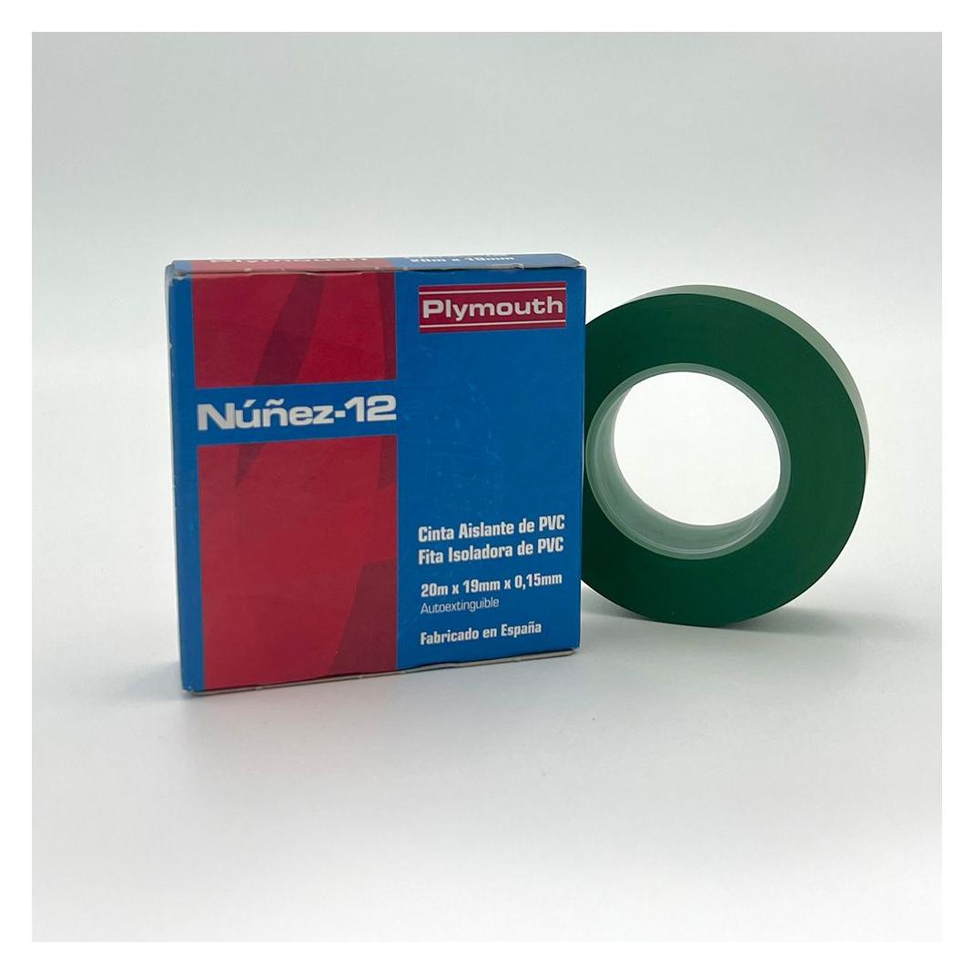 Plymouth Nunez Volume 12 Electrical PVC Nunez 20 x 19 x 0.15 Green (19 mm) (54233521)