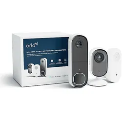 ARLO Essential Sicherheits-Set mit Innenkamera und Video-Türklingel Gong , Bundle