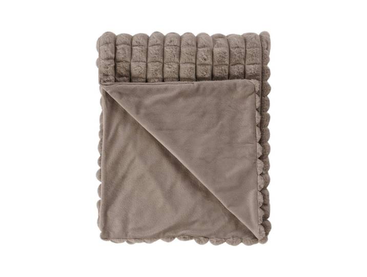 Kayoom Wohndecke, Taupe, 150x200 cm, Heimtextilien, Wohntextilien, Decken, Kuscheldecken