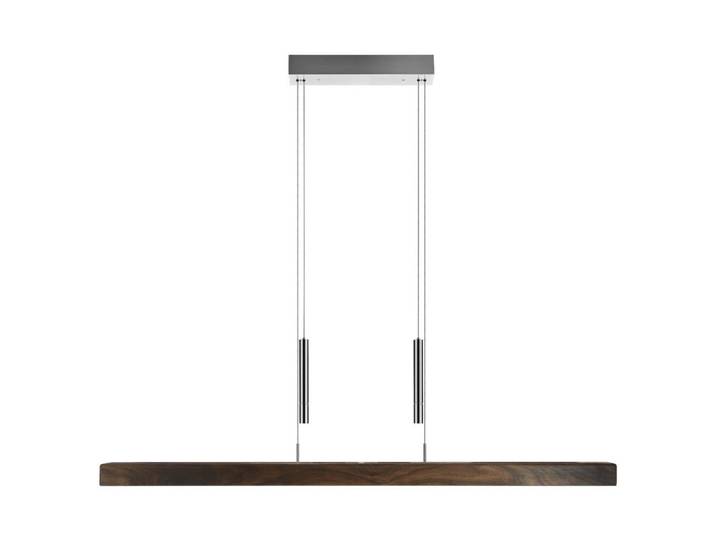 Herzblut Led-Hängeleuchte Leonora, Holz, Nussbaum, massiv, 5.8x180x121 cm, Farbtemperaturwechsler, Lampen & Leuchten, Innenbeleuchtung, Hängeleuchten, Pendelleuchten