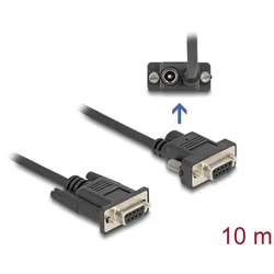 DELOCK Seriell Kabel RS-232 D-Sub9 Buchse zu D-Sub9 Bu 10m