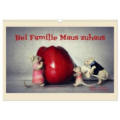 Bei Familie Maus zuhaus (Wandkalender 2026 DIN A3 quer), CALVENDO Monatskalender