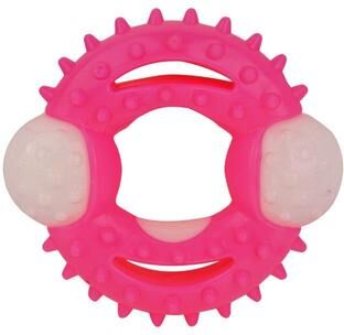 United Chew Resistant Dog Teeth Cleaning Chew Toy For Dental Care Pink