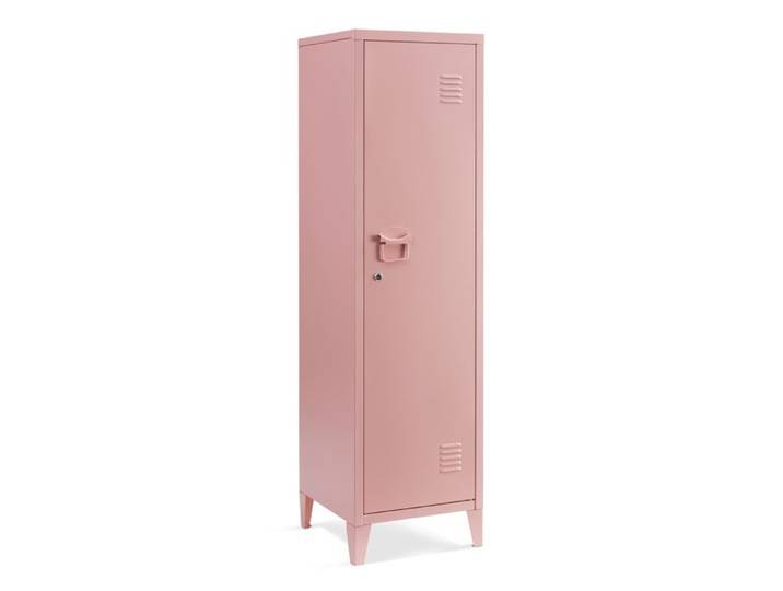 Armoire à casier Kurikka métallique vérouillable 137 x 38 x 38 cm rose