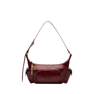 Umhängetasche PEPE JEANS "crossbody bag IDRIS", Damen, Gr. onesize, rot (merlot rot), 100% Polyurethan, Taschen Umhängetasche