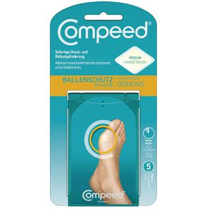 Compeed Druckstellen-Pflaster Ballenschutz 55708812, 5 Stück, hydrokolloides Gelpad, wasserfest, extra weich, 6,8 x 4,7 cm