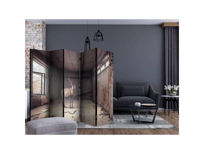 Paravent Lost Polaire Marron 225 x 172 x 3cm