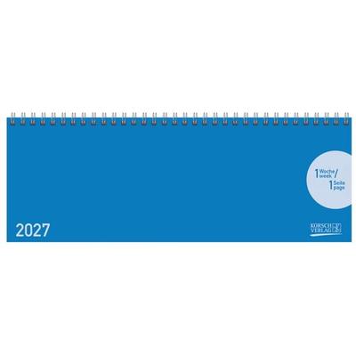 Tischquerkalender Classic Colourlux blau 2027