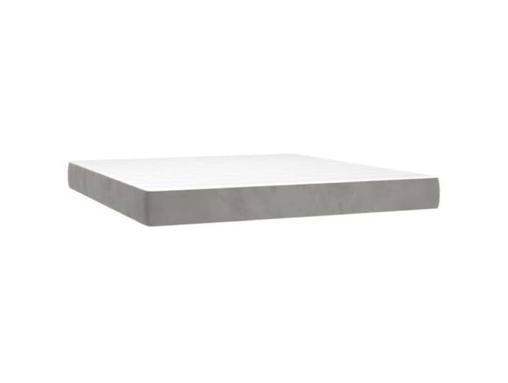 FDSAQOPT Taschenfederkernmatratze Mittel Hellgrau 160x200x20 cm Samt Weicher Samtbezug, mittlerer Härtegrad, Taschenfedern, Schaumstoff, 160x200x20 cm