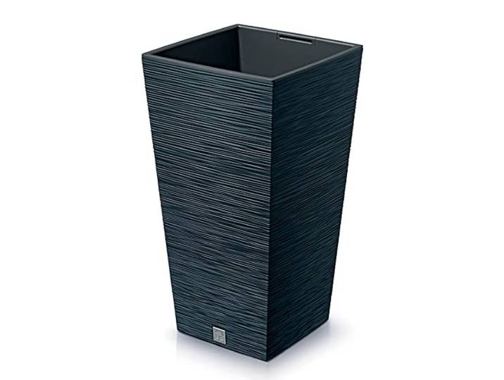 Pot de fleurs avec reserve d´eau 26x26x50cm anthracite - FURU