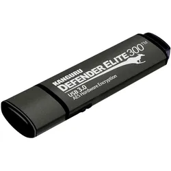 Kanguru Defender Elite300 - 128GB - 128 GB - USB Typ-A - 3.2 Gen 1 (3.1 Gen 1) - (128 GB, USB-A), USB Stick, Schwarz, Grau