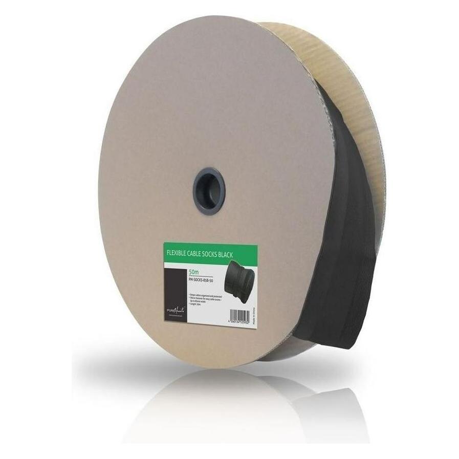 Purelink PureMounts - Kabelschlauch - 50 m - Schwarz (Kabelschlauch, 5000 cm) (PM-SOCKS-85B-50)
