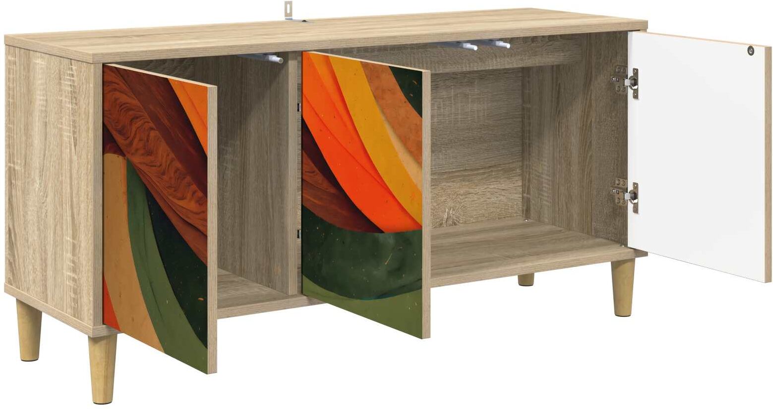vidaXL Meuble TV BONN 102 x 33 x 50 cm Sonoma Bois d'ingénierie