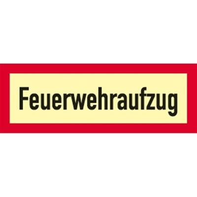 Aufkleber Feuerwehraufzug, Folie, langnachleuchtend, 160-mcd, 297x105 mm