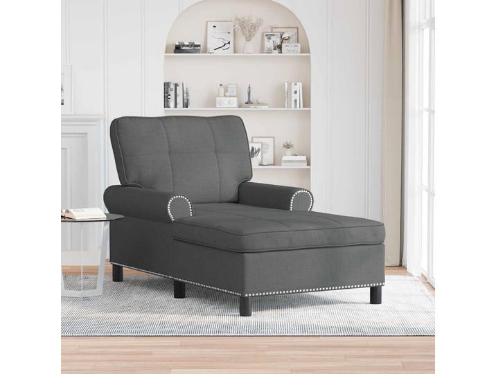 vidaXL Lounge-Liege Dunkelgrau Stoff 91 x 157 x 91 cm