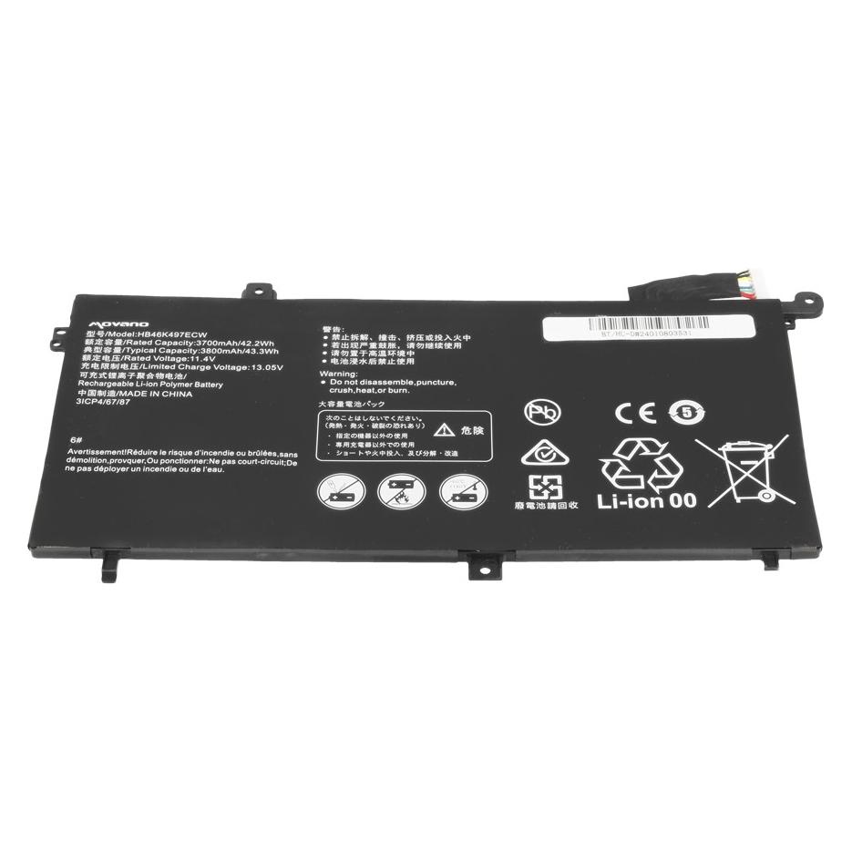 Movano Akku für Huawei Matebook D Serie HB46K497ECW - 3700 (3700 mAh) (BT/HU-D)