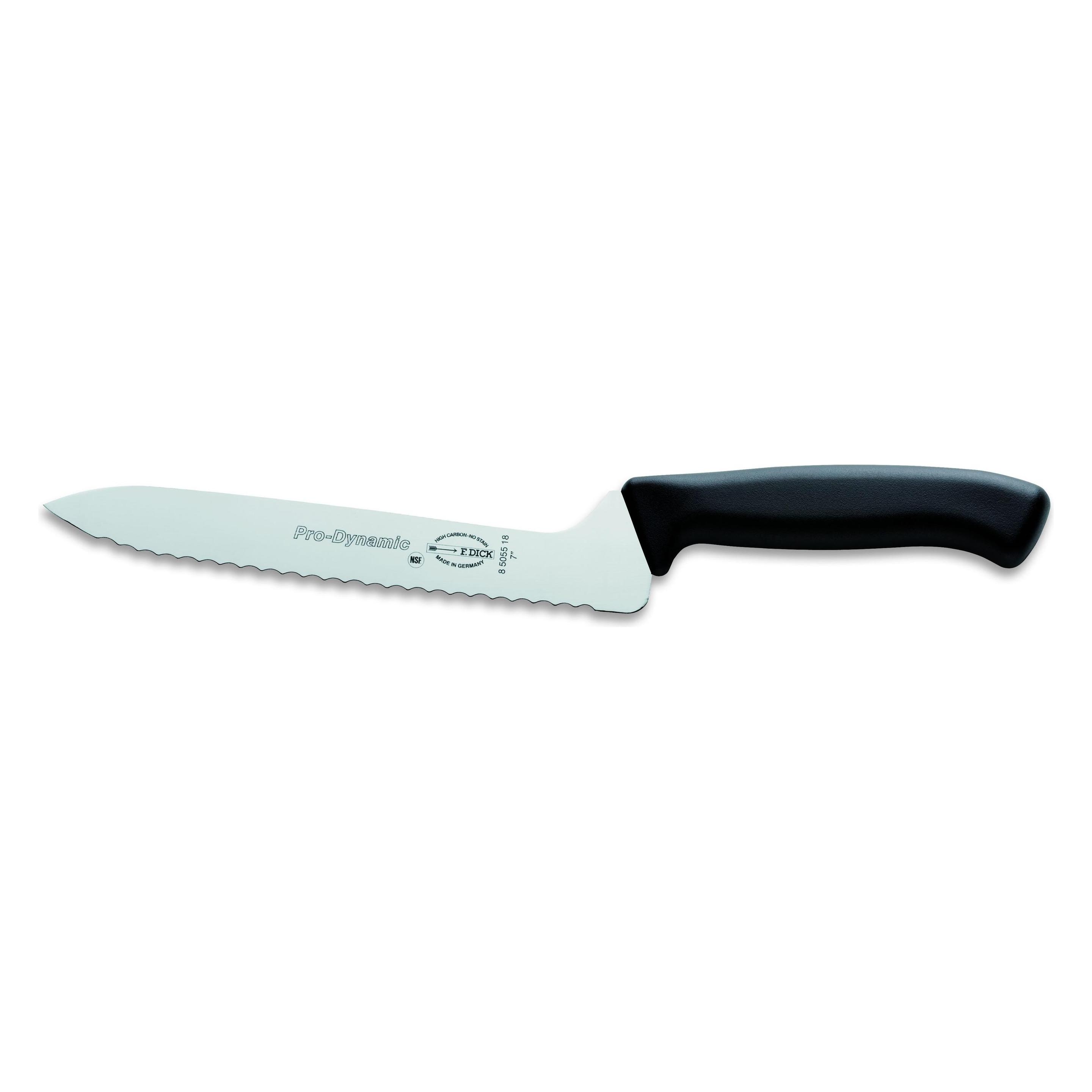 F. Dick ProDynamic Sandwichmesser mit Wellenschliff Klingenl?nge 18cm Brotmesser (18 cm, 1x) (ProDynamic)
