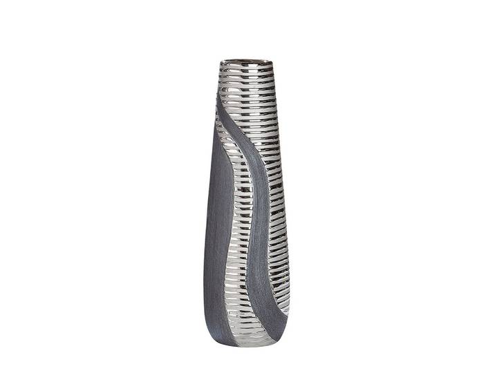 Bodenvase Grau/Silberfarben