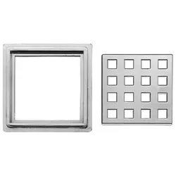 Purus, Zubehör Sanitärinstallation, Rist/ramme Rustfri 100mm - T/153485