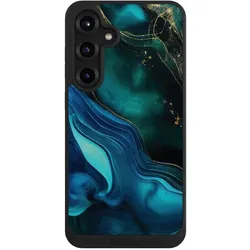 Nivocase Handyhülle für Samsung Galaxy S25+ Hülle NIVOpure Case Schwarz Art Farbverlauf Marmor (Samsung Galaxy S25+), Smartphone Hülle, Schwarz
