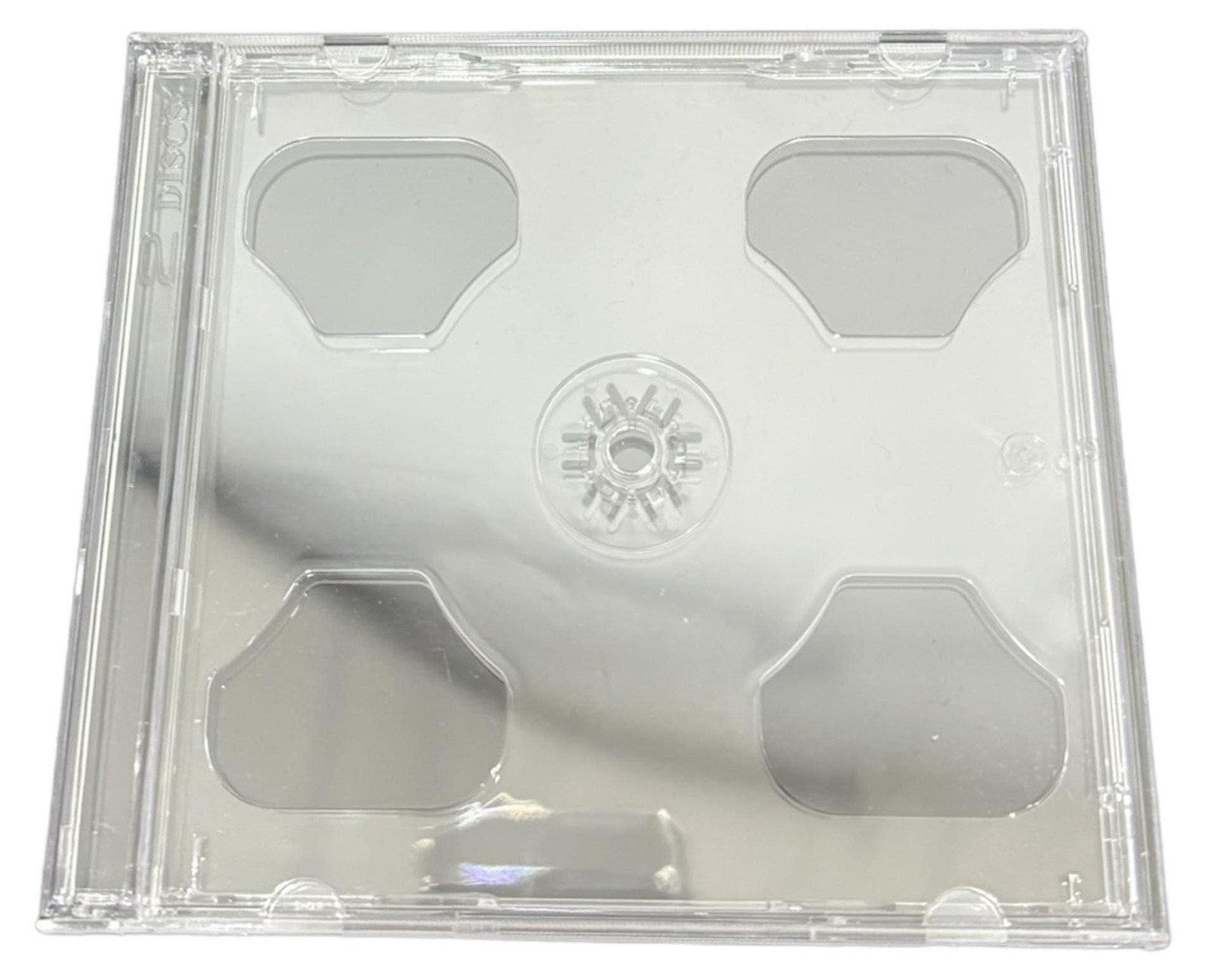 Merkloze Dubbele Transparante CD/DVD Hoes - Jewelcase Opbergmap voor 2 Schijven