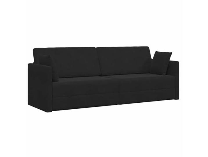 vidaXL Boden-Sofa-Bett Schwarz 213 x 70 x 77 cm Samt Langlebig gebaut für dauerhaften Gebrauch, Ein eleganter Look, perfekt für jedes Wohnzimmer, Super einfach zu reinigen