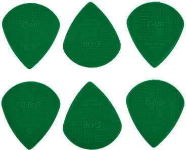 D-Grip Picks Jazz C Nylon DGreen 1,18 Dunkelgrün