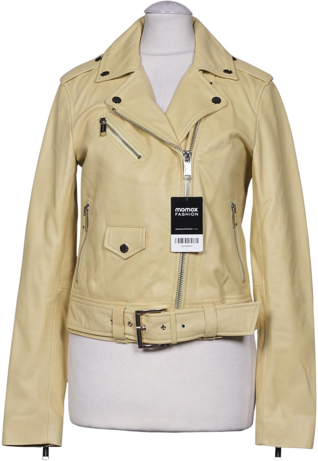 Michael Michael Kors Damen Jacke, Gelb, Gr. XS, Leder / Elasthan / Synthetik - Second Hand