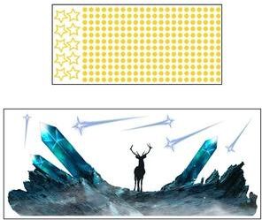 Uplift Essentials DIY Glow in the Dark Star And Moon Wall Decals style B