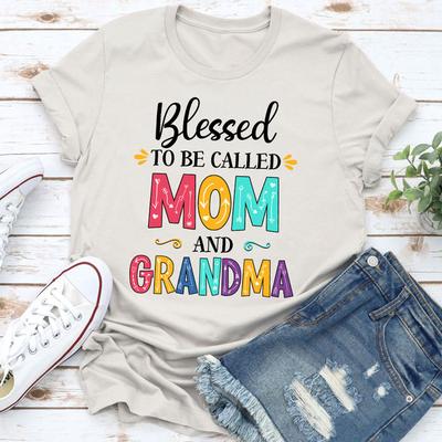 ForAllApparel Blessed To Be Called Mom And Grandma T Shirt Athletic Heather 3XL