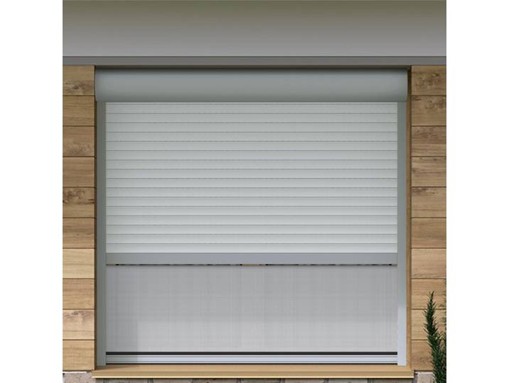 Vorbaurollladen elektrisch nach Maß 90x50cm ALU 37 mm, silber