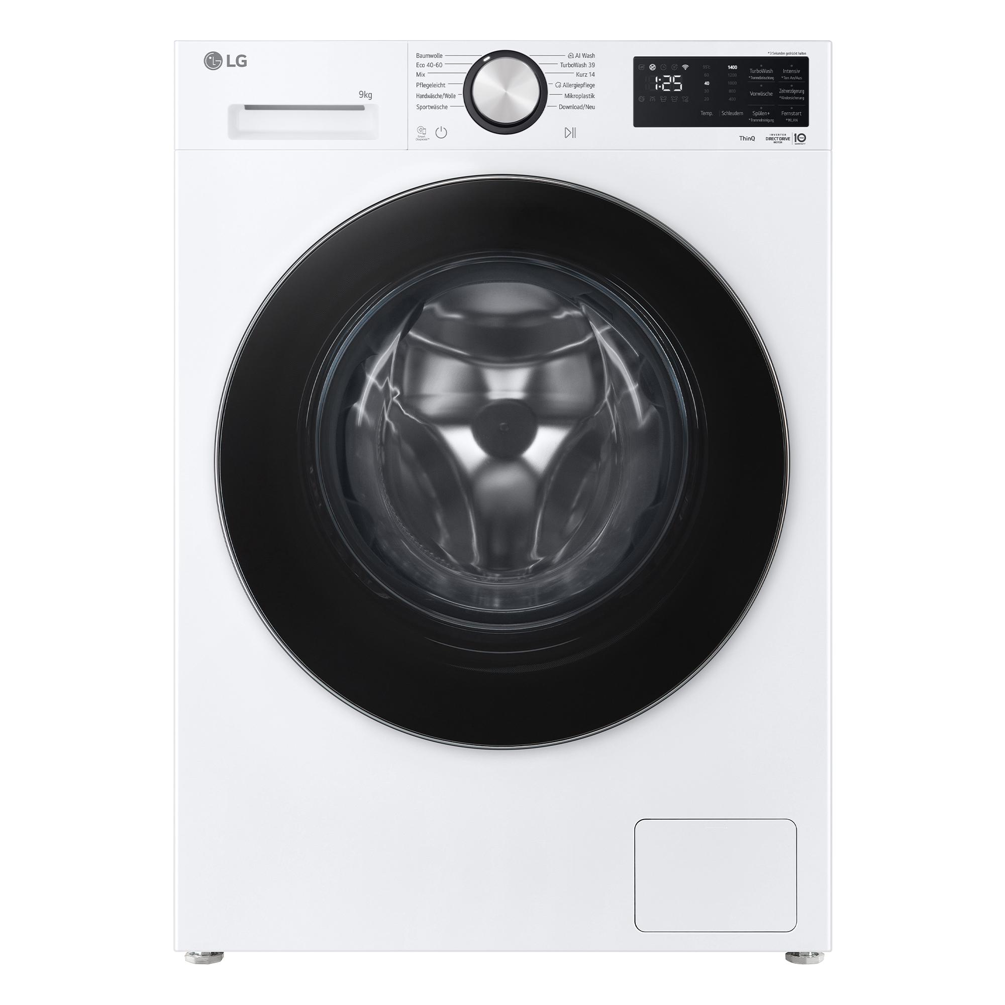 LG F4WX7092W Waschmaschine 9kg AquaLock Steam Funktion Weiß ThinQ TurboWash