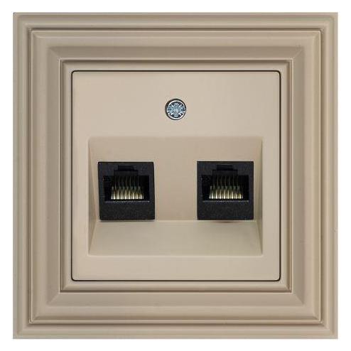 Liregus IKL-002-01.R/ONC COMPUTER SOCKET 2XRJ45 (IKL-002-01.R/ONC)