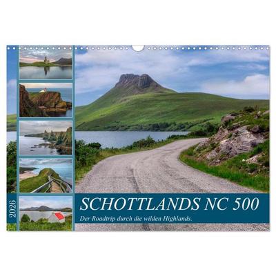 Schottlands NC 500, der Roadtrip durch die wilden Highlands. (Wandkalender 2026 DIN A3 quer), CALVENDO Monatskalender